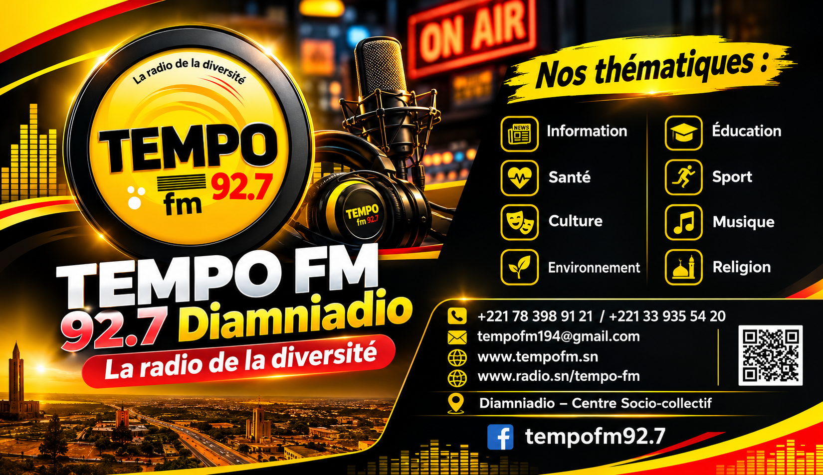 Accueil tempo fm 92.7, la radio diversité